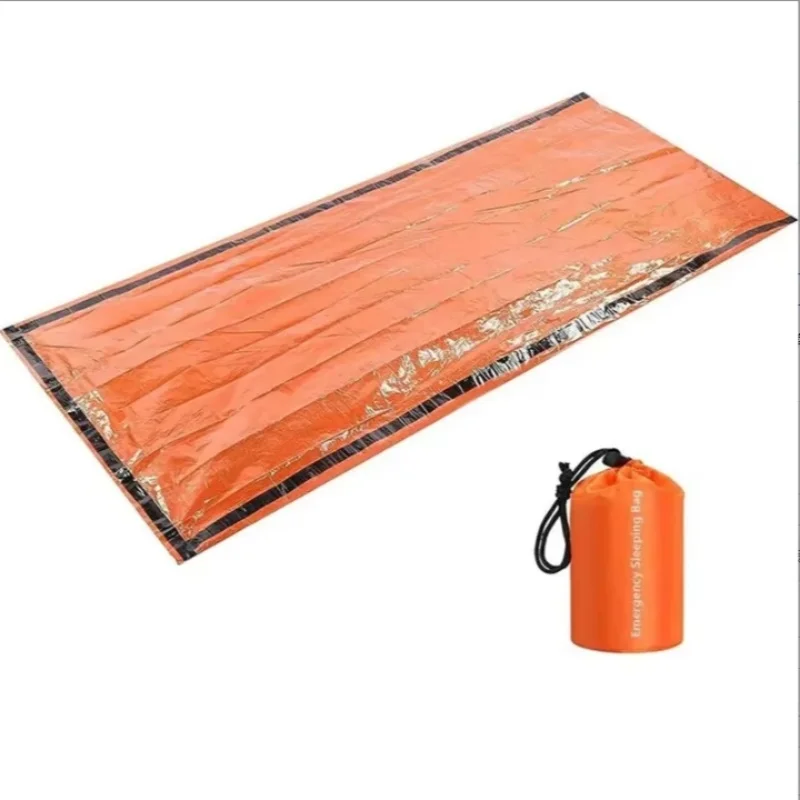 Emergency Sleeping Bag Ultra Waterproof Mylar Thermal Blankets Lightweight Survival Sleeping Bag Keep Warm for Camping Hiking