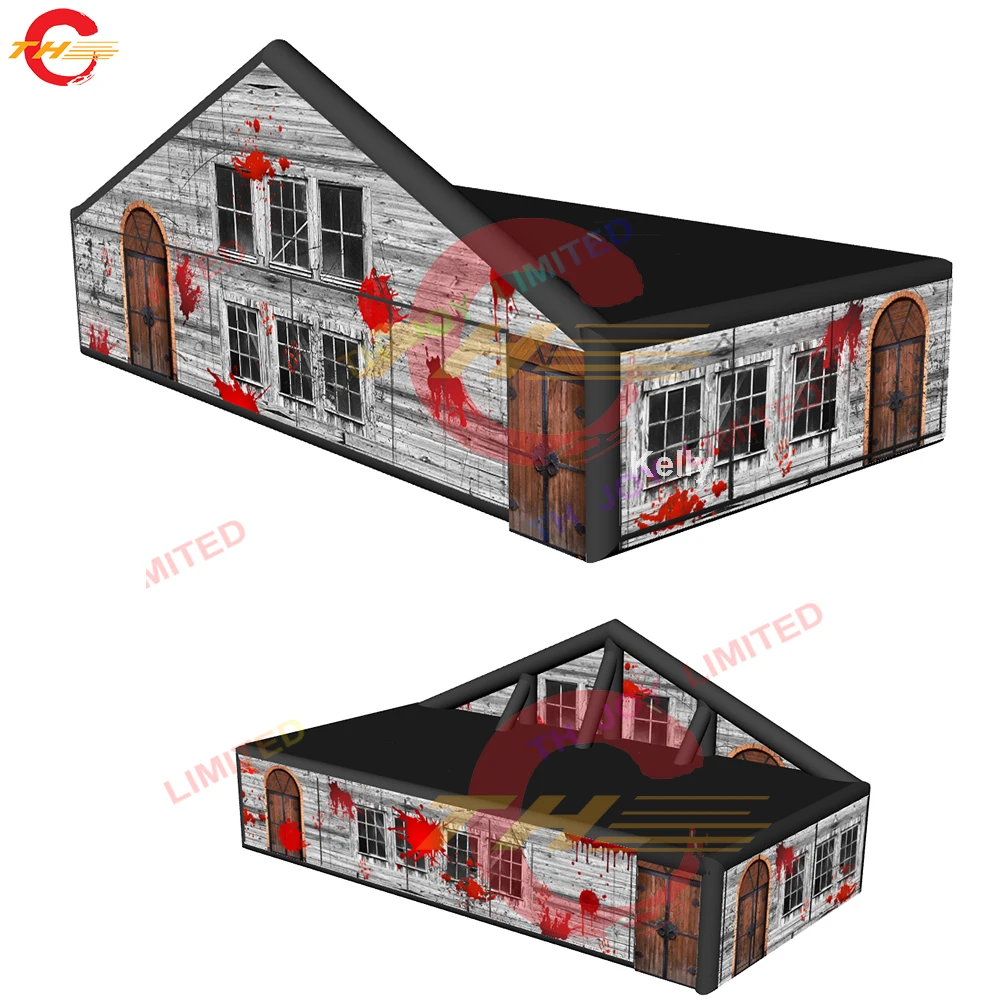 

10x5m Custom Printing Halloween Inflatable Haunted House Blow Up Maze Tag for Outdoor Activities