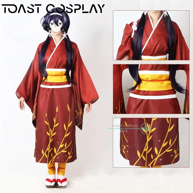 

Bungo Stray Dogs Izumi Kyōka Cosplay Anime Costume Kimono Wig Full Set Izumi Kyōka Cosplay for Halloween Party Suits Bow Women