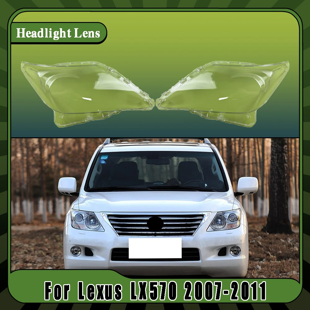 

For Lexus LX570 2007-2011 Auto Light Caps Car Headlamp Cover Transparent Lampshade Headlight Shell Replace Original Lens