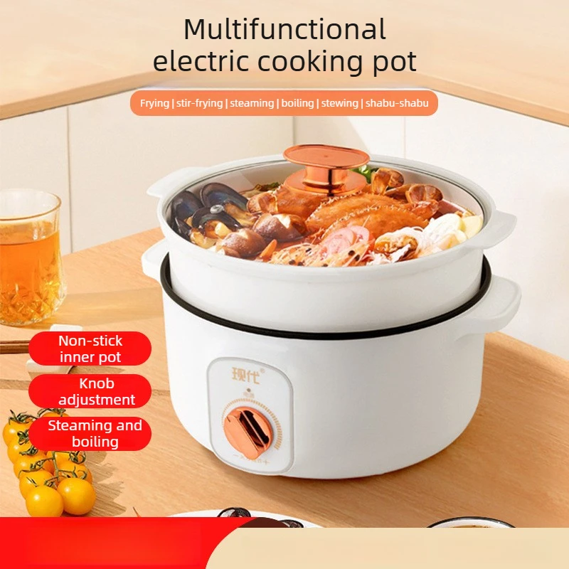 Multifunctional Mini Electric Hot Pot Portable Student Dorm Electric Cooking Pan For Noodles Soup Frying Home Kitchen Appliance