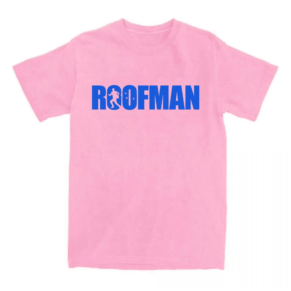 ユニセックスストリートウェアテレビルーフマンレタープリント Tシャツ半袖綿ルーズ男性 Tシャツ O ネックファッションカジュアル女性 Tシャツ