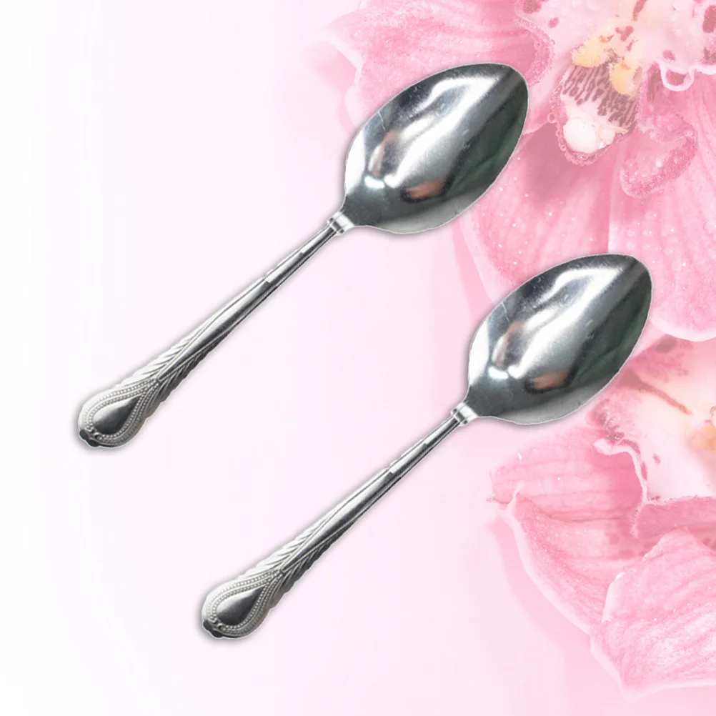 2pcs Mind Spoon Tricks Props Durable Funny Spoon For Stage Close-Up Props Performance Close Up Silver