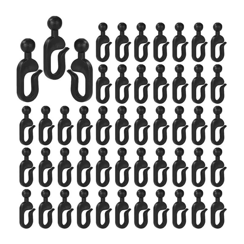 

A25F-200 Pack Hooks For Gazebo Curtains And Mosquito Netting Outdoor Curtain Track Hooks Gazebo Replacement Parts