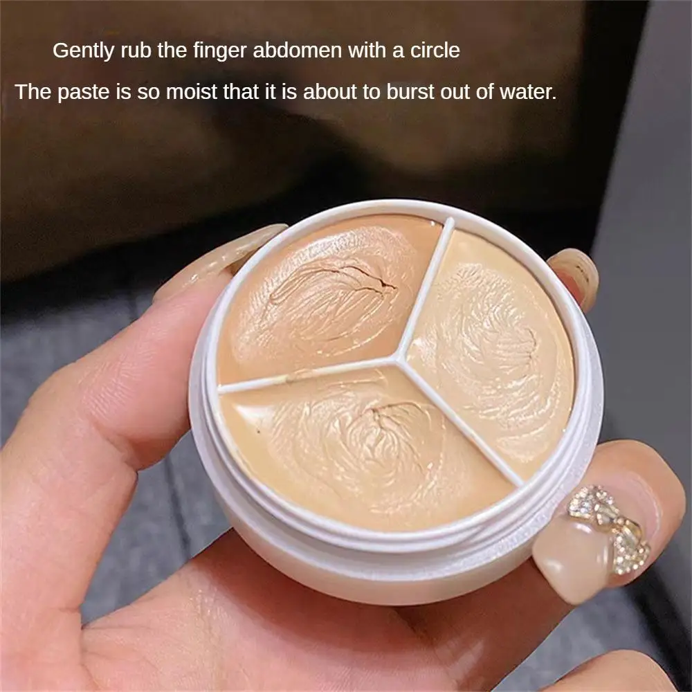 /4pcs dreifarbiger Concealer spurloser Concealer Trimmen Concealer feuchtigkeit spendend und leicht Concealer Gesicht Gesicht