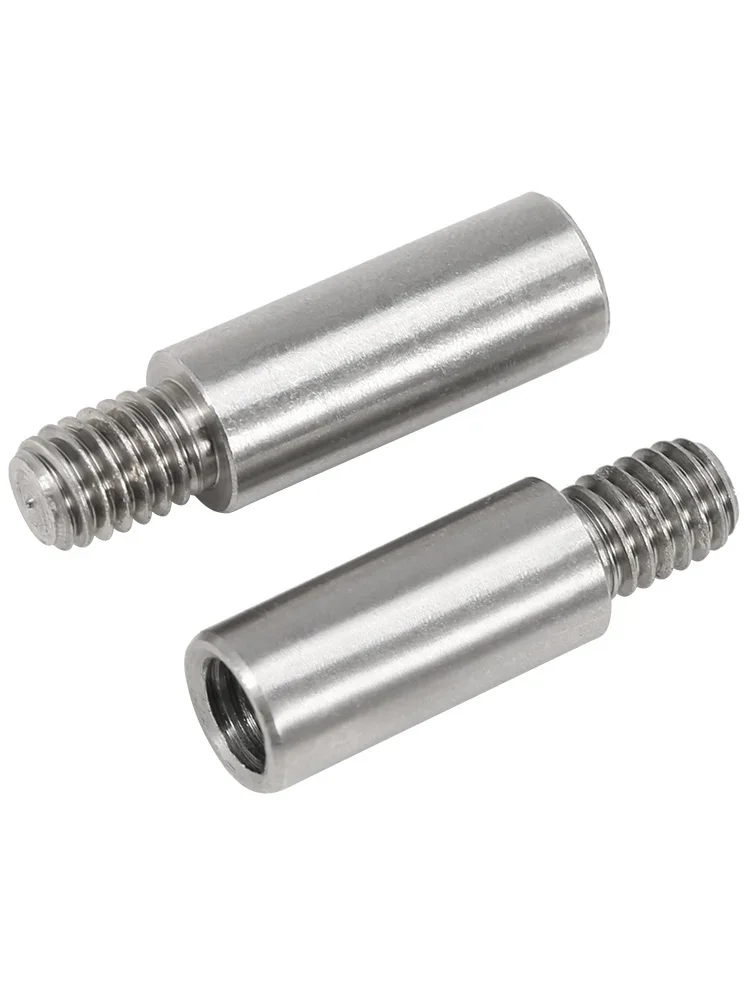 M2 M2.5 M3 M4 M5 M6 *L+4/6/8mm 304 Stainless Steel Threaded Pillar Round Spacing Screw PCB Standoff Spacer Single Head Column