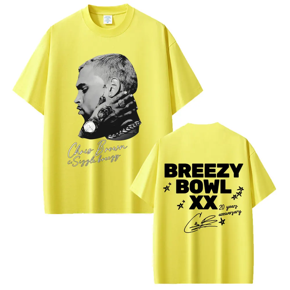 Rapper Chris Brown Hip Hop Fashion Pop Music Fans T-shirt Breezy