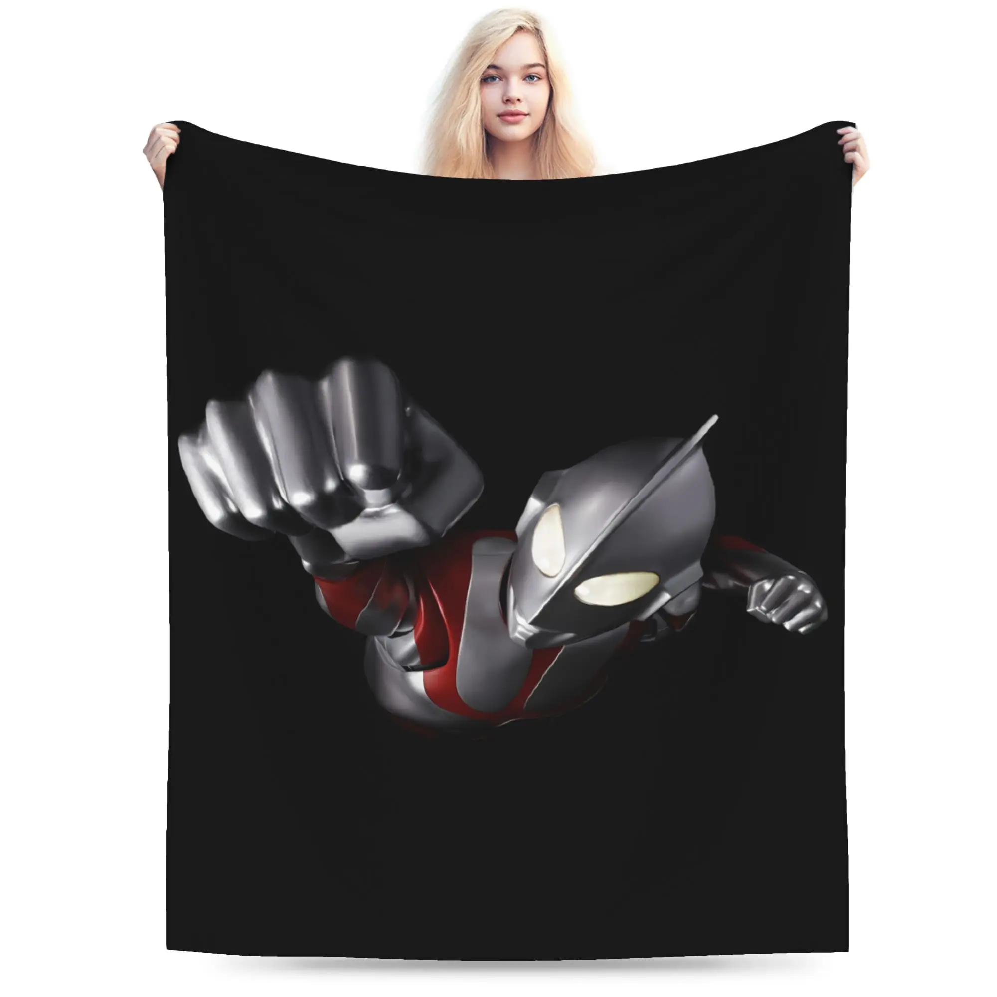 ULTRAMAN Blanket  Warm Comfortable Plush Bedding Throws For Girls Boys Bedroom Flannel Bedspread Bed Cover