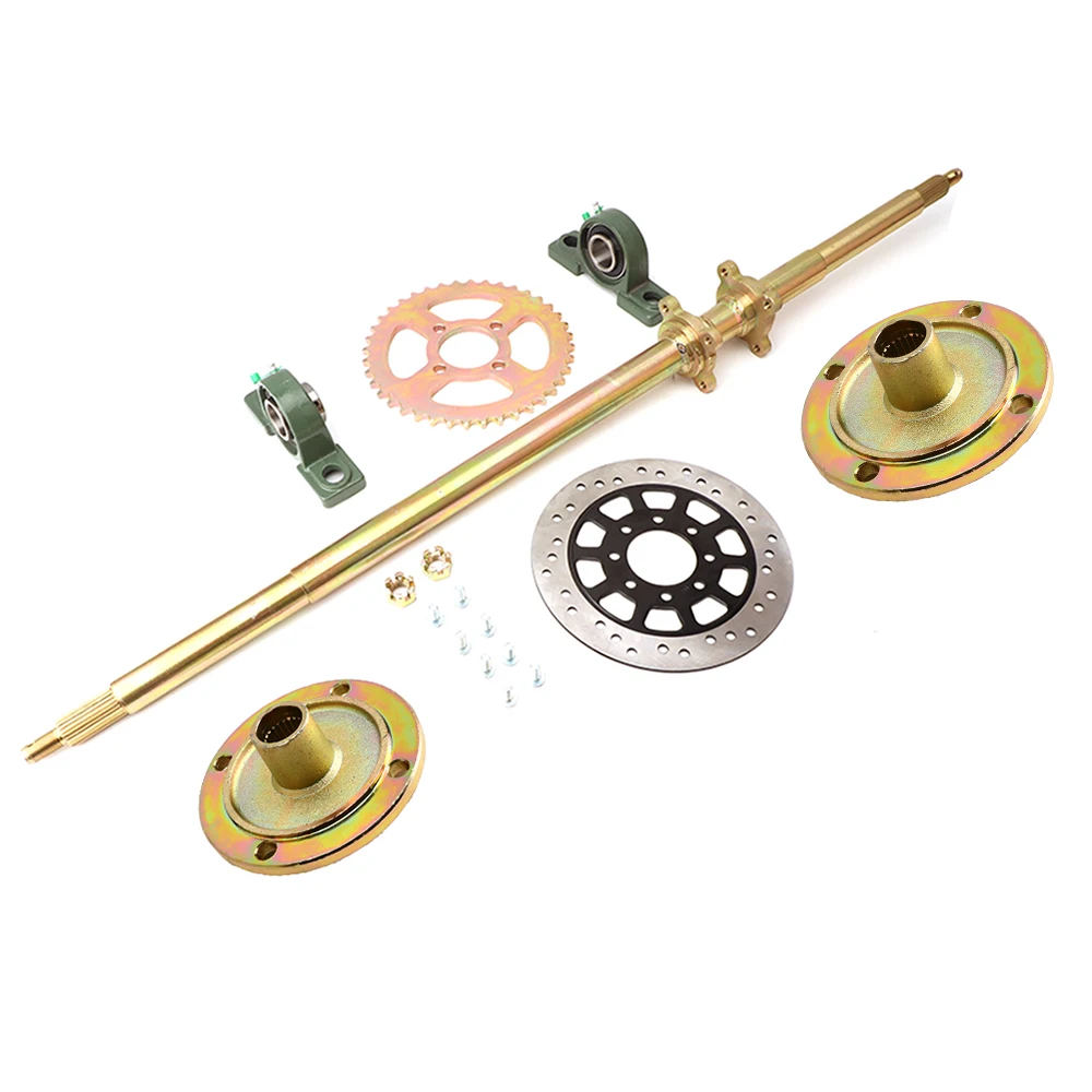 

Kart 1040mm rear axle complete assembly, disc brake 530-40T sprocket suitable for large kart four-wheel off-road vehicle parts