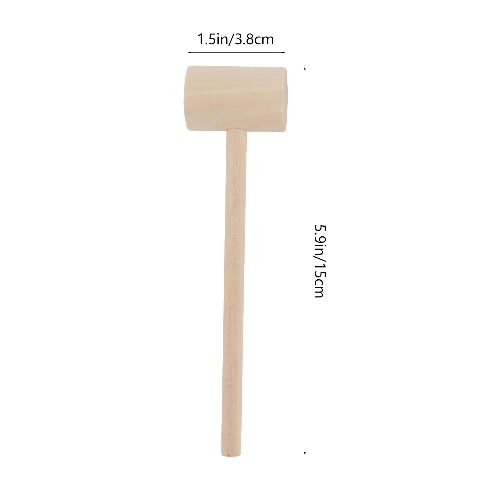 12Pcs Wood Hammer Mini Mallets Smooth No Burrs Kids Hand Dexterity Development Muscle Training Wooden Hammer Food Mallet
