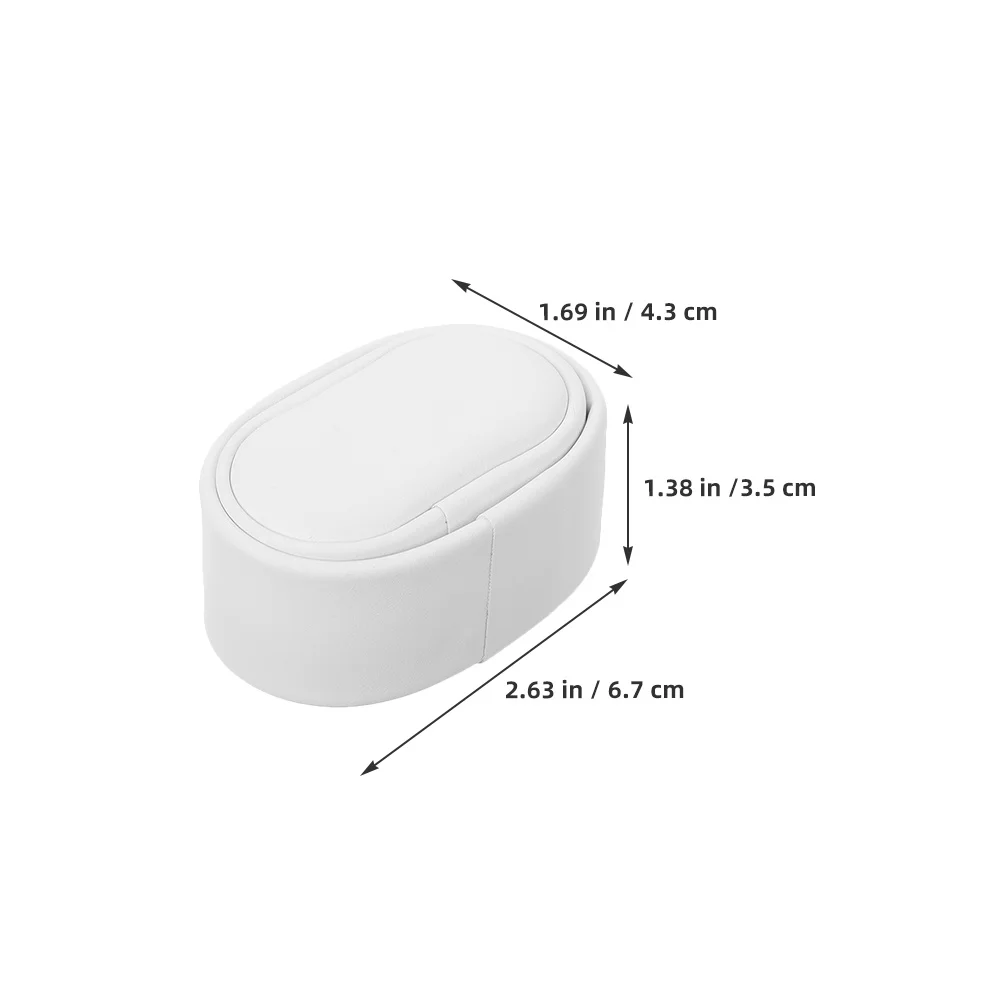 4Pcs 시계 베개 쿠션 부드러운 PU 스폰지 삽입 시계 와인더 보관 상자 디스플레이 케이스 팔찌 홀더 화이트