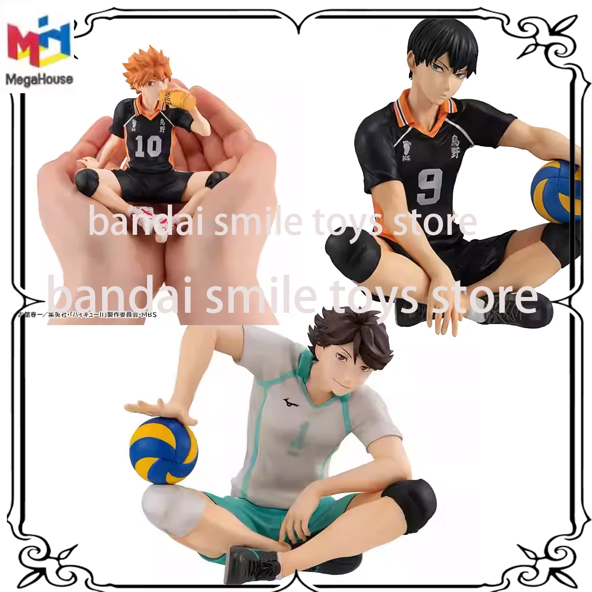 

MegaHouse MH Gem Haikyuu Hinata Shoyo Tobio Kageyama Oikawa Tooru in The Palm Аниме Фигурки Игрушки для детей Подарки