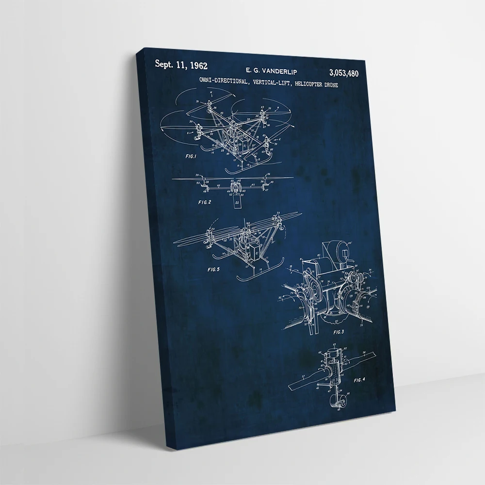 

Ранний вертолет Дрон 196 постер настраиваемый печатный холст картина для фотографий настенное искусство эстетический декор комнаты украшение