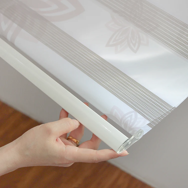 Luxury remote electric zebra roller blind with and without Li battery