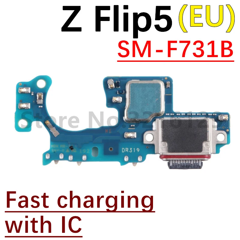 USB Charging Port Dock Charger Plug Connector Board Flex Cable With MIC For Samsung Galaxy Z Flip3 Flip4 Flip5 Flip 5G