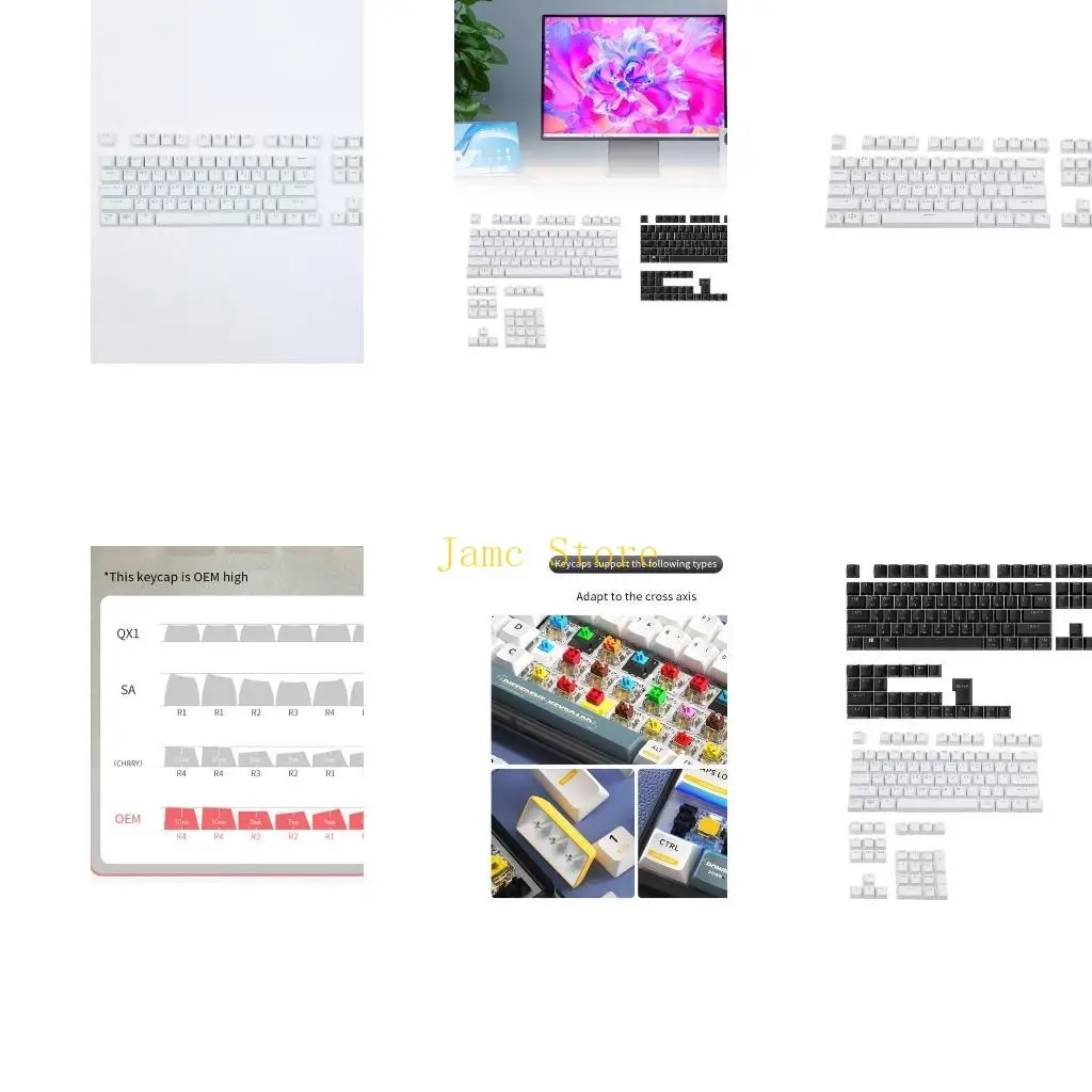 

LX0B Ergonomic OEM Height ABS Keycaps Korean Keycaps for Mechanical Keyboards