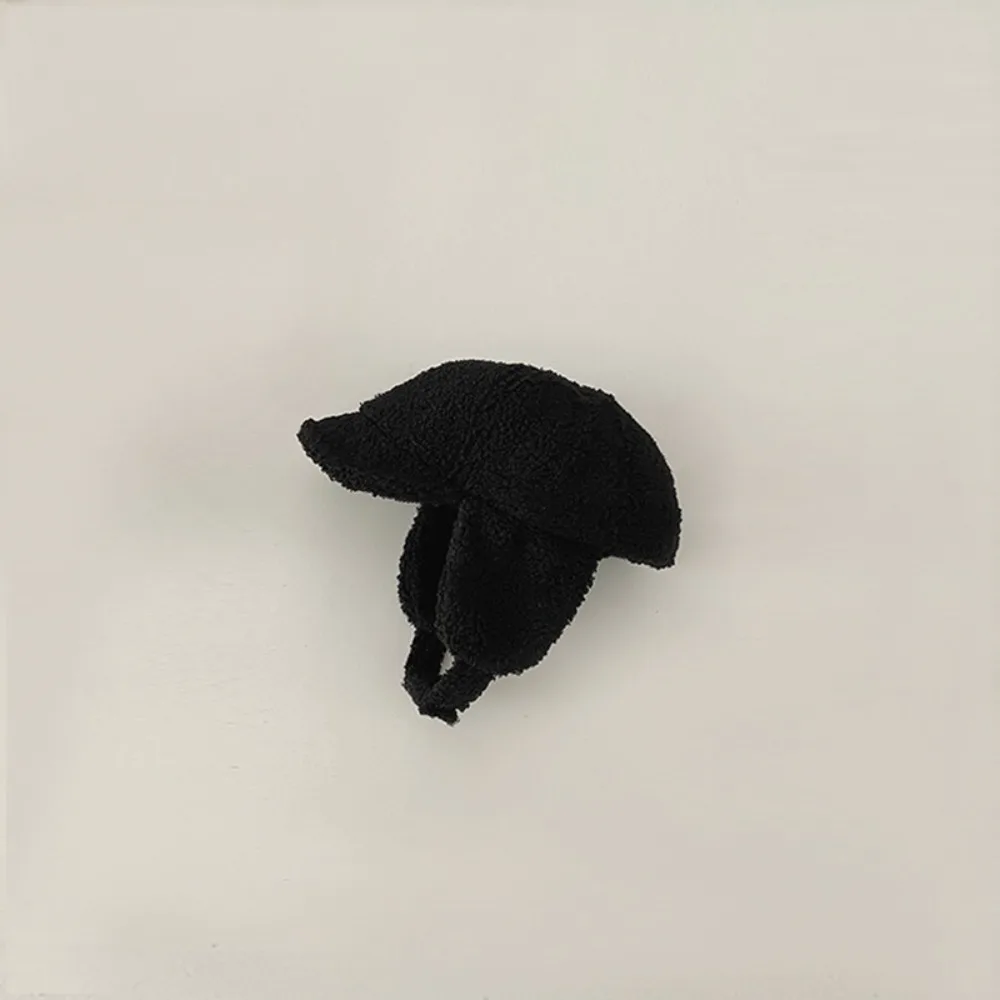 

Детская бейсбольная шапка в корейском стиле, однотонная шапка из овечьей шерсти с утиным языком, защита ушей, ветрозащитные детские теплые шапки, зимние