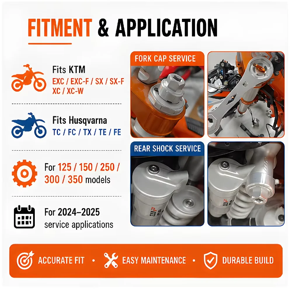 Klucze do korków widelca motoc – Tools For Motorcycle Workshop recenzja i cena