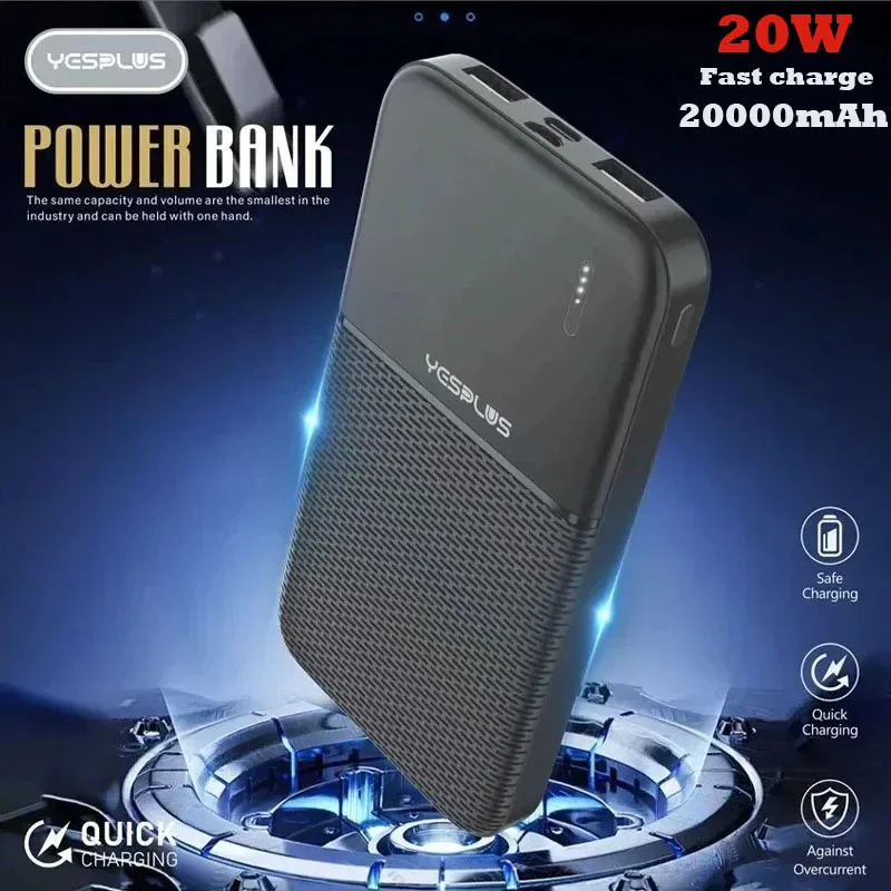 

20000mAh Power Bank External Large Battery Capacity Portable Charger Power Bank PD 20W Fast Charging for IPhone Xiaomi Samsung