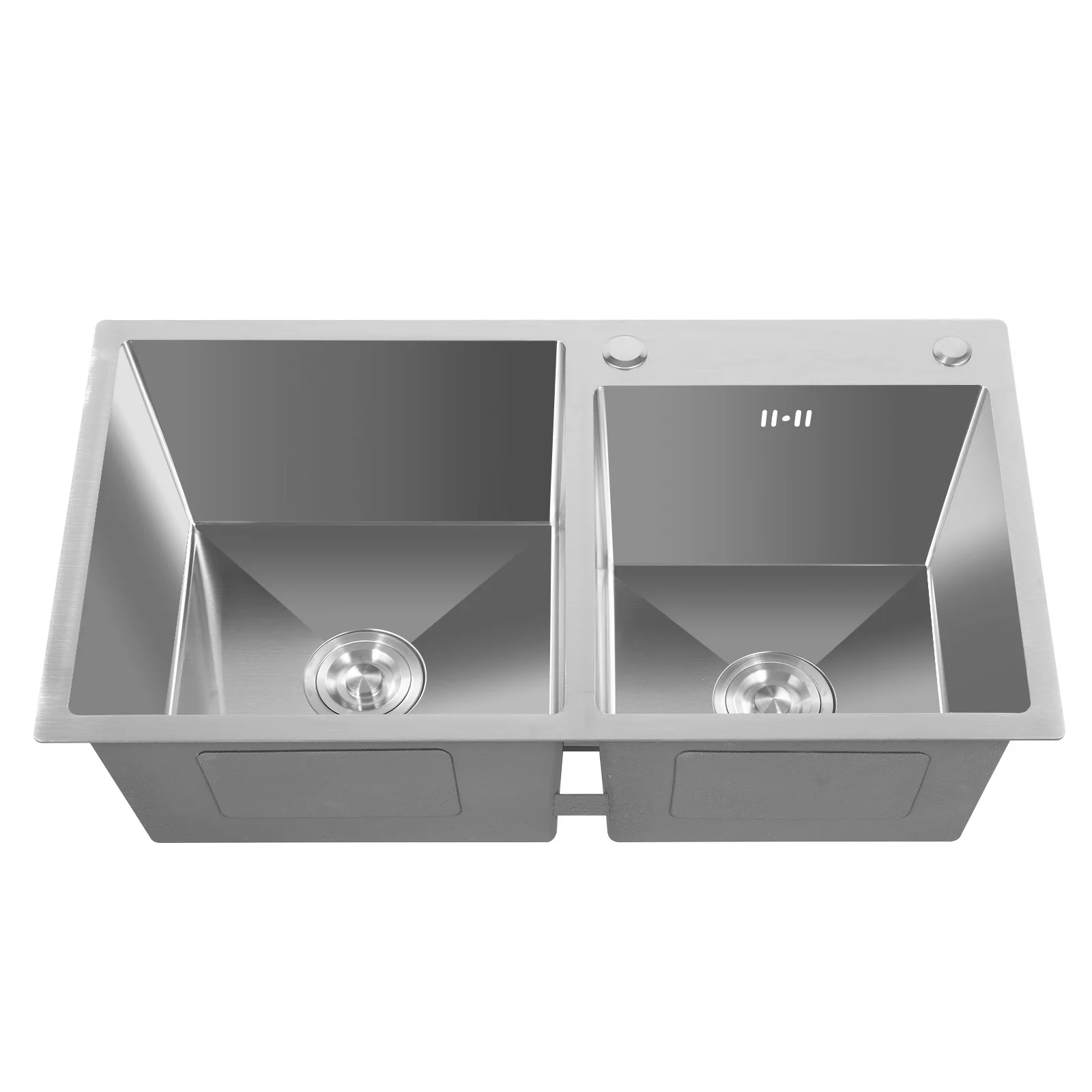 Stainless Steel Kitchen Sink  Kitchen Wash Dishes Double Sink Hidden Sink with Drain Basket