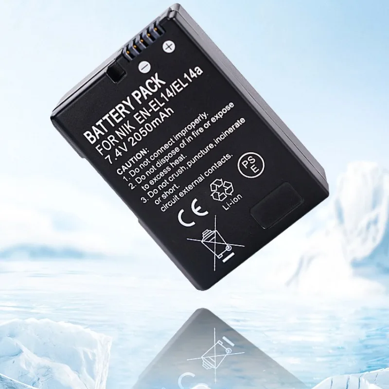 EN-EL14 EN-EL14a Battery 2050mAh for Nikon D3200 D3400 D5100 D5200 D5300 D5500 D5600 D3100 D3300 DSLR Camera