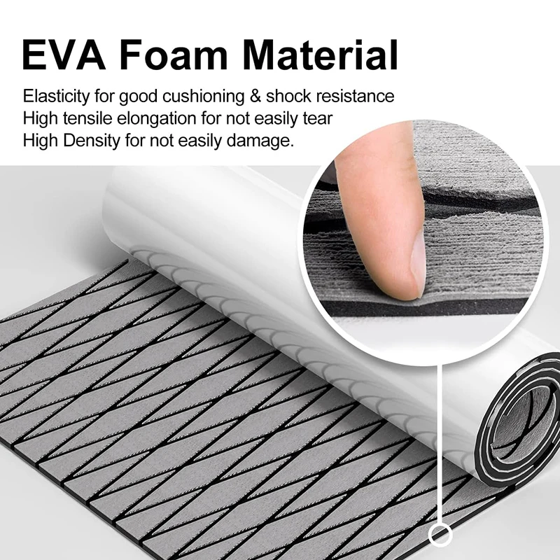 2400*1120*6mm Big Size EVA Foam Boat Flooring Adhesive Diamond Sea Deck Carpet Marine Non-Slip Sheet Kayak Yacht SwimPool Mat