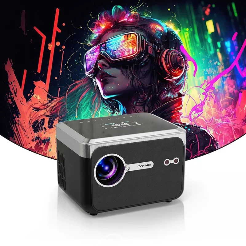 

CAIWEI A6T New Arrival 1080P 900ANSI Portable Mini Android Smart Projector Home Cinema Pocket Projector