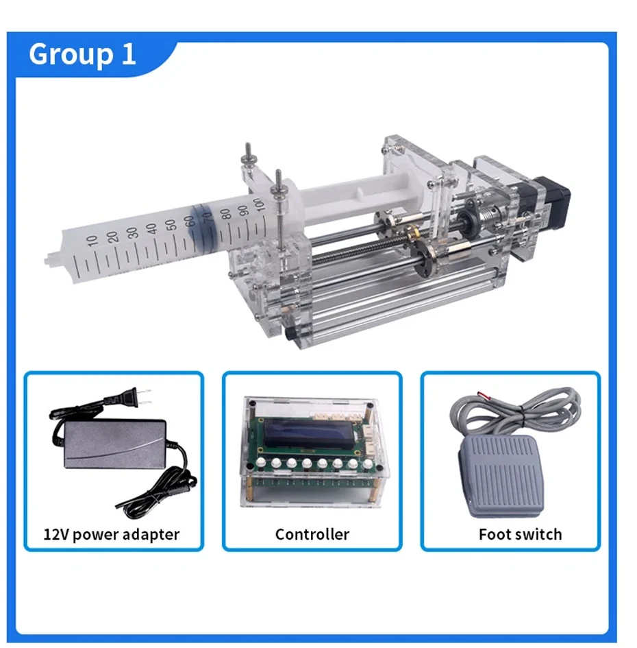 1-150ML Laboratory Micro Syringe Pump Mini Desktop Injection Pump Liquid Glue Dispenser Electric Injection Pump DC 12V