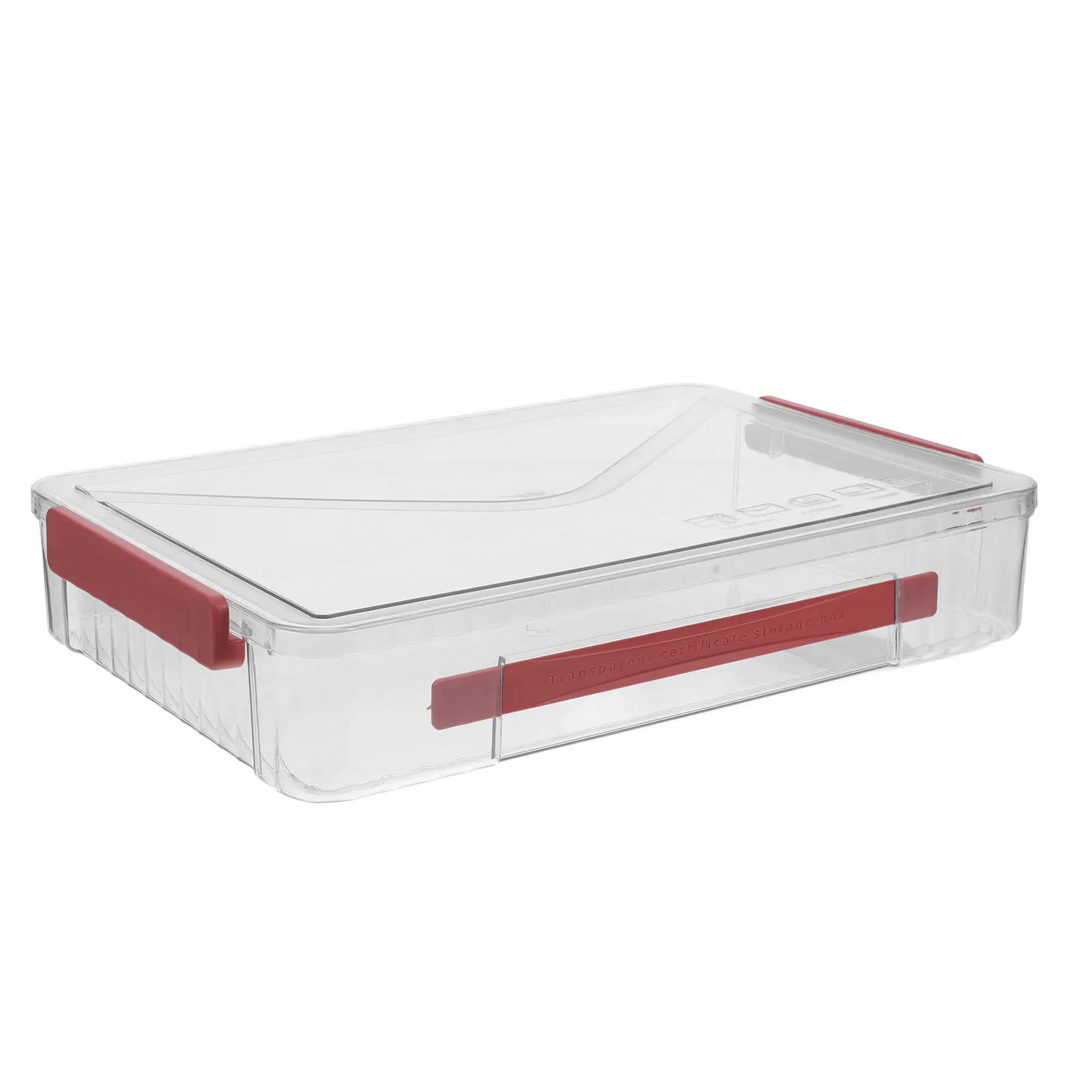 Boîte de rangement portable transparente pour documents, avec poignée, étanche, organisateur de dossiers pour certificats et documents, étui à documents.