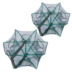 Hexagonal Octagonal Catcher Fish Net Bait Casting Net Trap Crayfish Fishing Net Foldable Casting Net Dipping Cage Portable