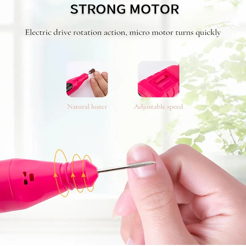 20000 U/min elektrische USB-Nagel bohrmaschine profession elle Maniküre Pediküre Bohrer Set mit Nagel bohrern Polier geräte Werkzeuge