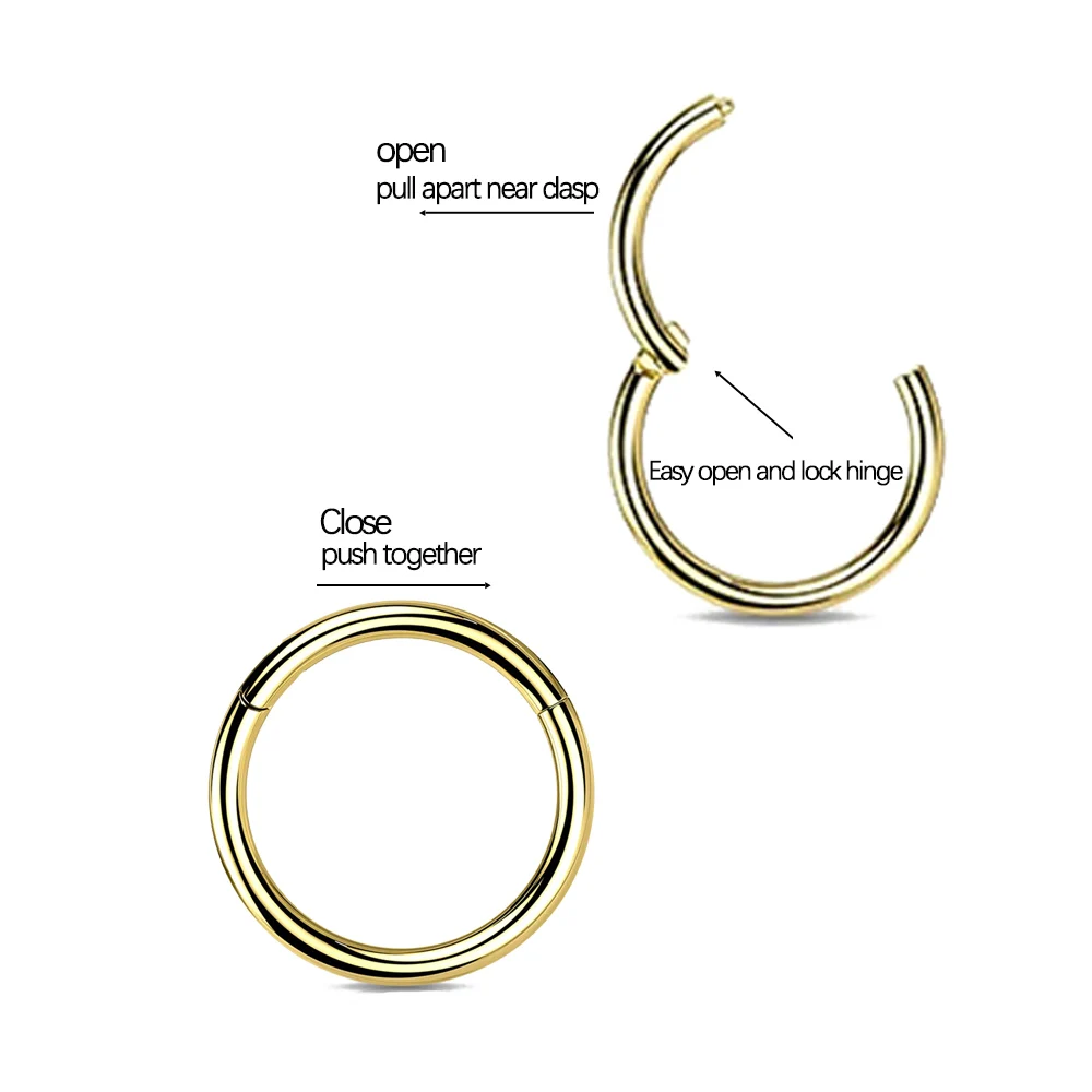 Chirurgenstahl Kleine Nasenringe Körperclips Hoop 16G 18G 20G Tragus Septum Knorpel Piercing Schmuck Für Frauen Männer Mädchen Geschenk