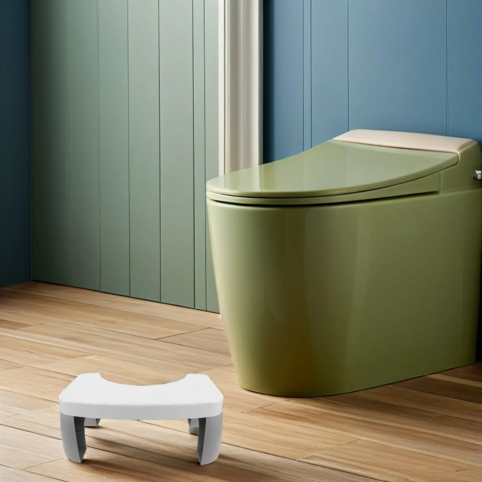 

Противоскользящая складная подставка для унитаза из утолщенного полипропилена для взрослых, для комфортного приседания - для туалета