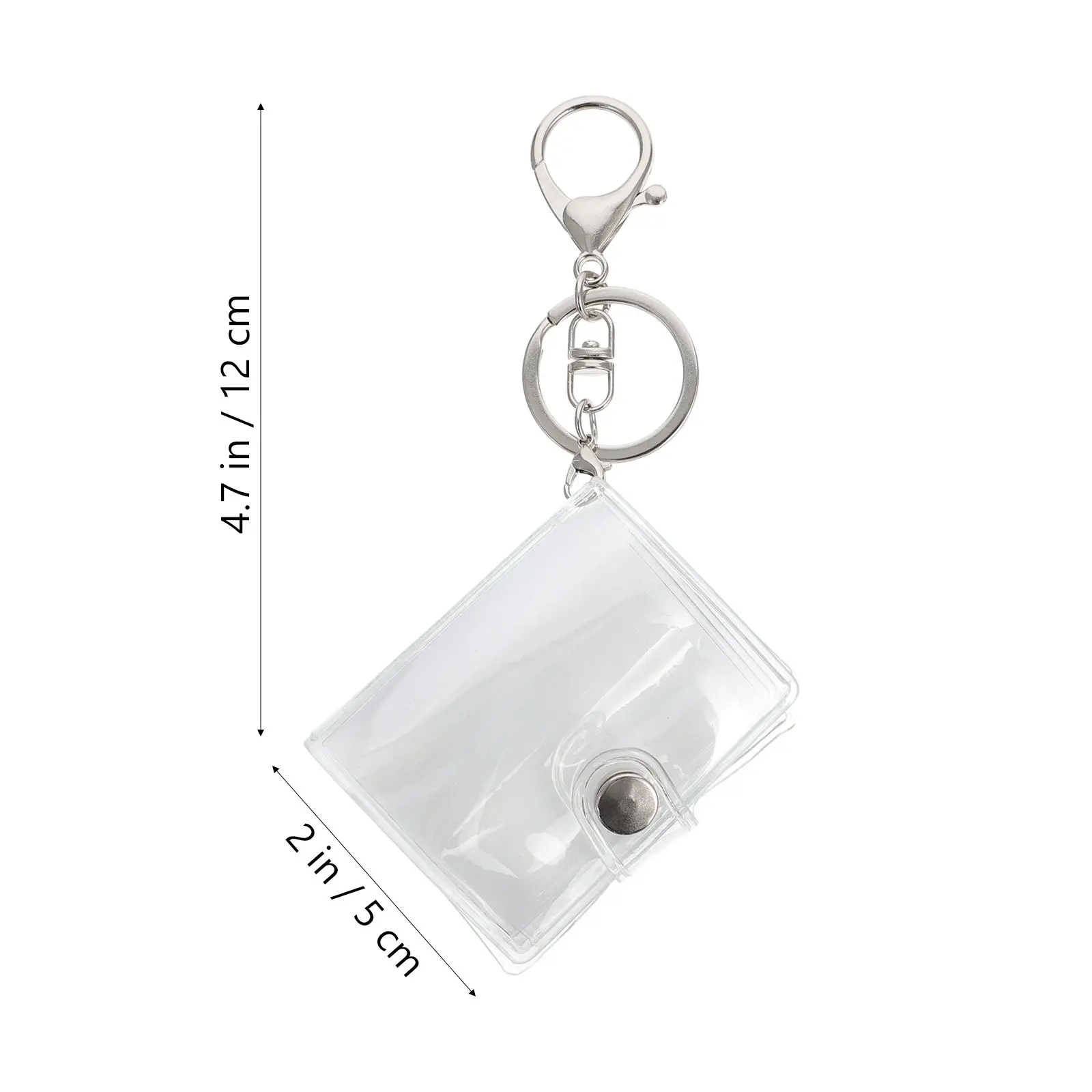 2Pcs Transparent PP Mini Photo Album Keychain Portable Lightweight Instant Photo Holder for Gifts Birthday Wedding Valentine Key