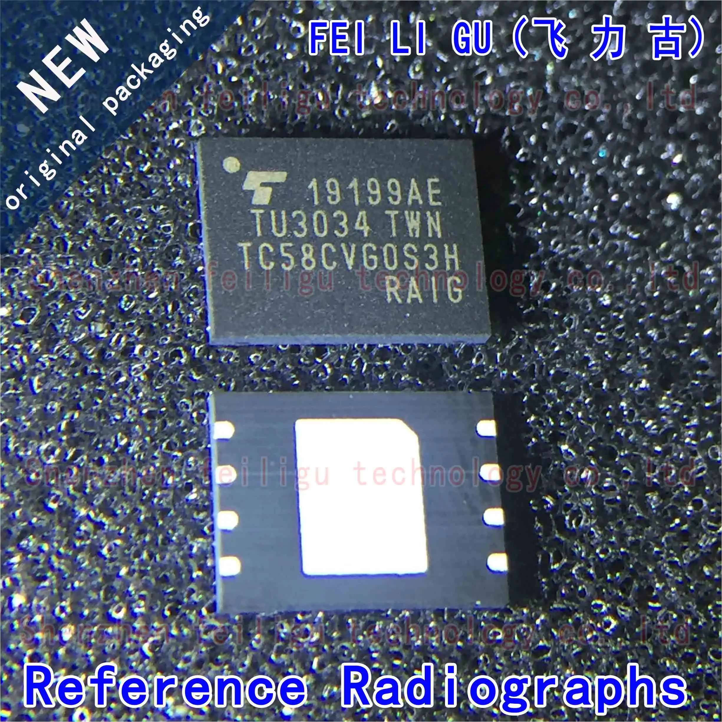 

1~30PCS 100% New Original TC58CVG0S3HRAIG TC58CVG0S3H Package:WSON8 FLASH-NAND 1Gb Memory Chip