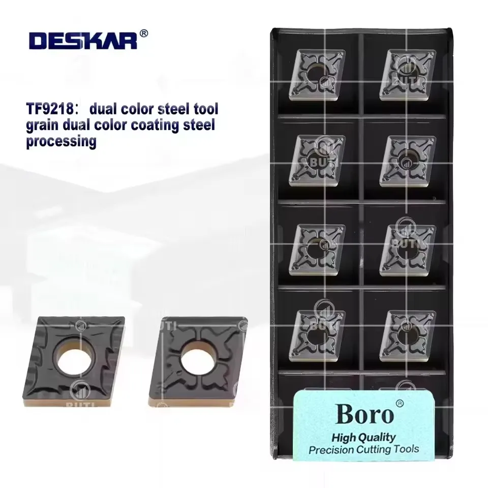 

DESKAR 100% оригинальные токарные пластины с ЧПУ CNMG120404/120408-TM CQ TF9218 Двухцветная стальная обработка внешних токарных инструментов