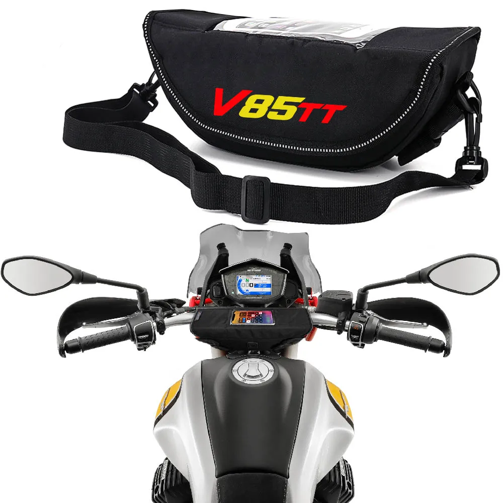 

For Moto Guzzi V85 TT V85TT Motorcycle accessory Waterproof And Dustproof Handlebar Storage Bag navigation bag