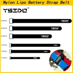 5pcs 10X150mm 15X200mm 20x250mm 20x300mm Magic Sticker Tape Nylon Lipo Strap Belt Reusable Cable Tie Wrap for FPV RC Battery