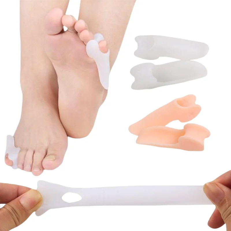 1Pair Soft Gel Pinky Bunion Corrector Little Toe Separator Bunion Pads For Pain Relief Of Corn Callus And Blisters Toe Orthosis