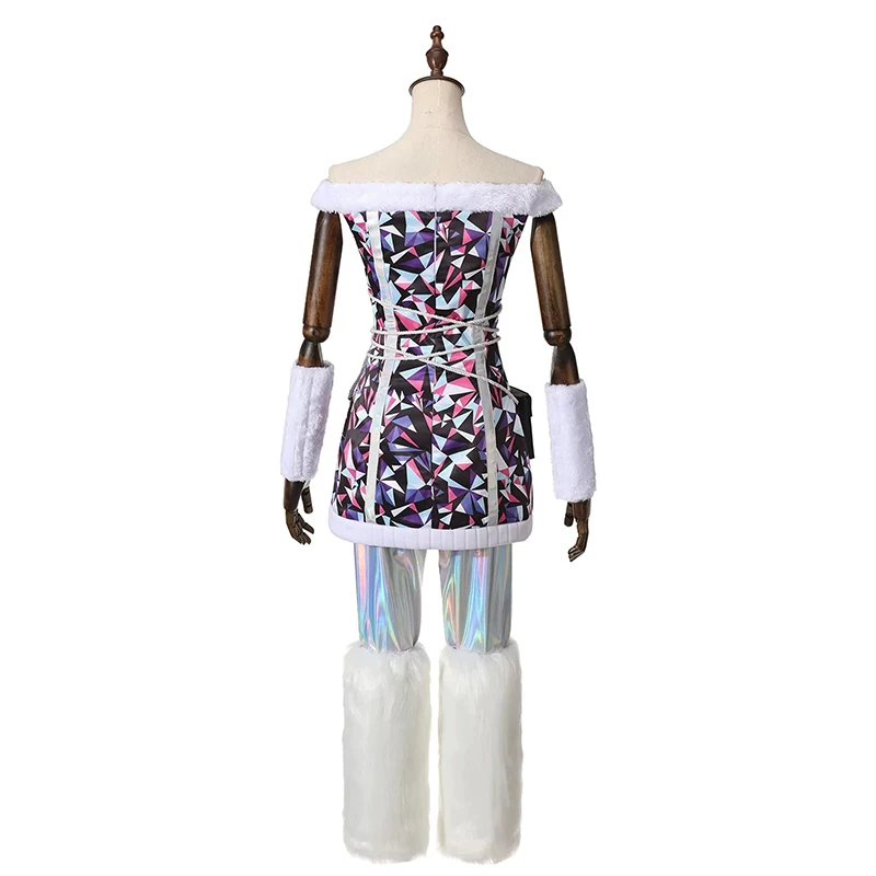 أنيمي الوحش آبي Bominable تأثيري حلي النساء فستان الخريف الشتاء موحدة عيد الميلاد ملابس للحفلات