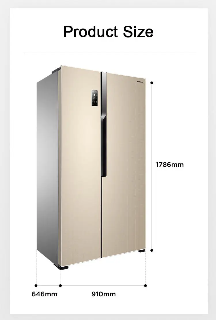 Frequency Conversion Air-cooled Frost-free Double-door Household Energy-saving Silent Refrigerator