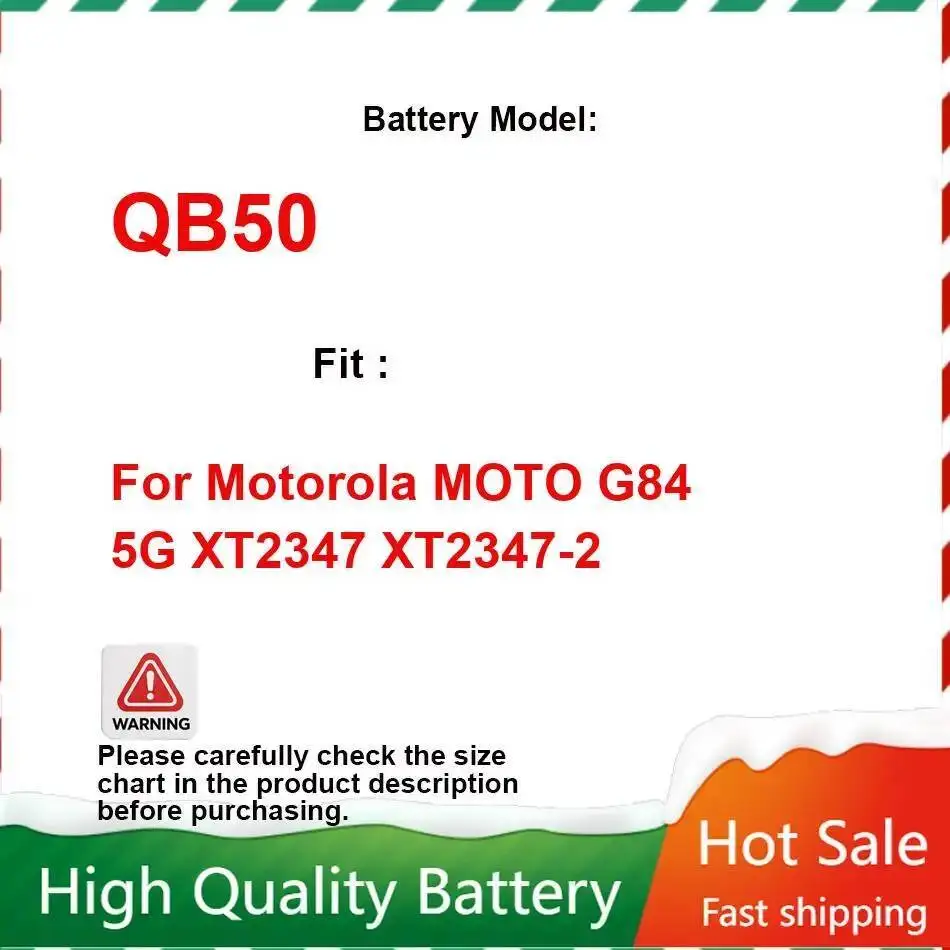 

High Quality Performance Mobile Phone Battery 5000Mah For Motorola Moto G84 5G XT2347 XT2347-2 QB50