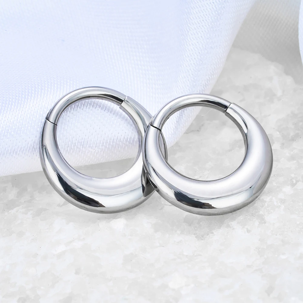 G23 Titanium Nose Rings Septum Hoop Crescent-Shaped Cartilage Piercing Body Jewelry 8/10mm Solderless Tragus Helix Earring