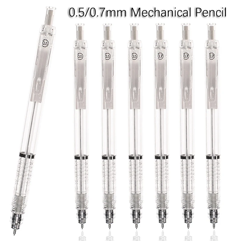 

0.5 0.7mm Transparent Pole Low Center of Gravity Automatic Pencil HB Lead Core Sketching Painting Writing Advanced Sense Pencil