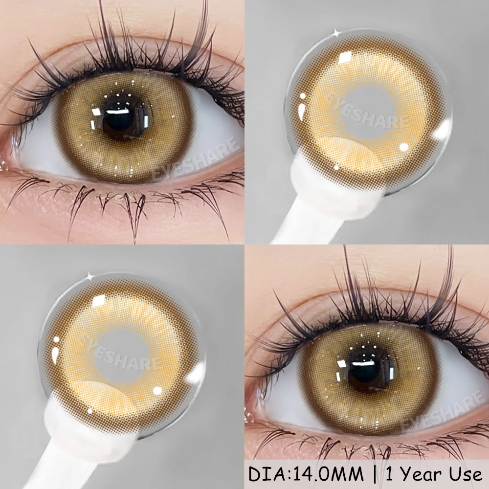 EYESHARE 1 Paar Mode Gekleurde Contactlenzen voor Ogen Paarse Kleur Contactlenzen Rode Lenzen Roze Zachte Lenzen Schoonheid Make-up Jaarlijks