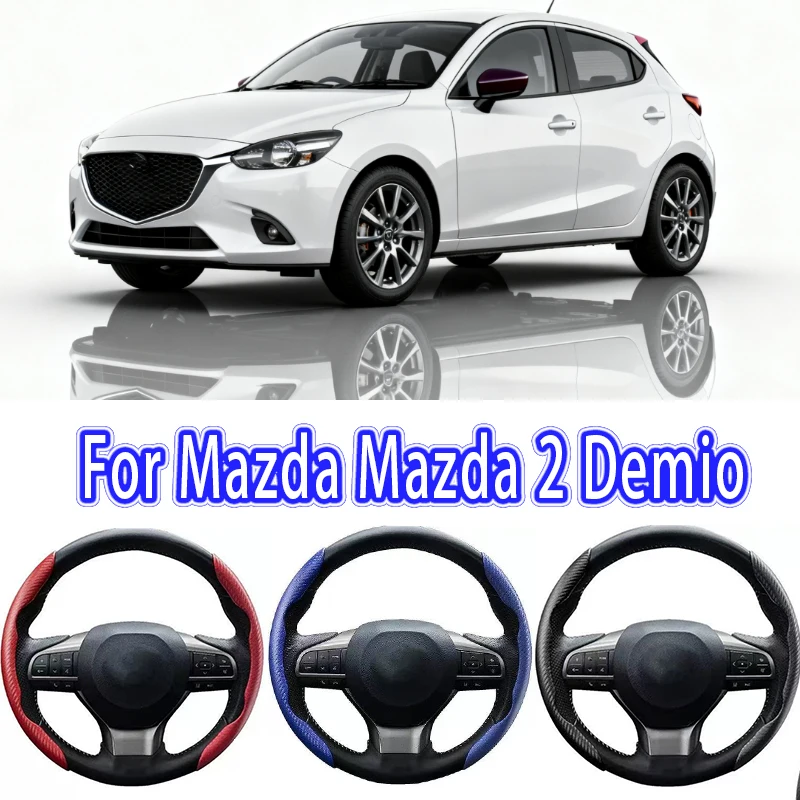 

For Mazda Mazda 2 Demio Car Steering Wheel Cover 38CM Anti-Slip Suede Steering Wheel Cover Auto Decoration Accessory