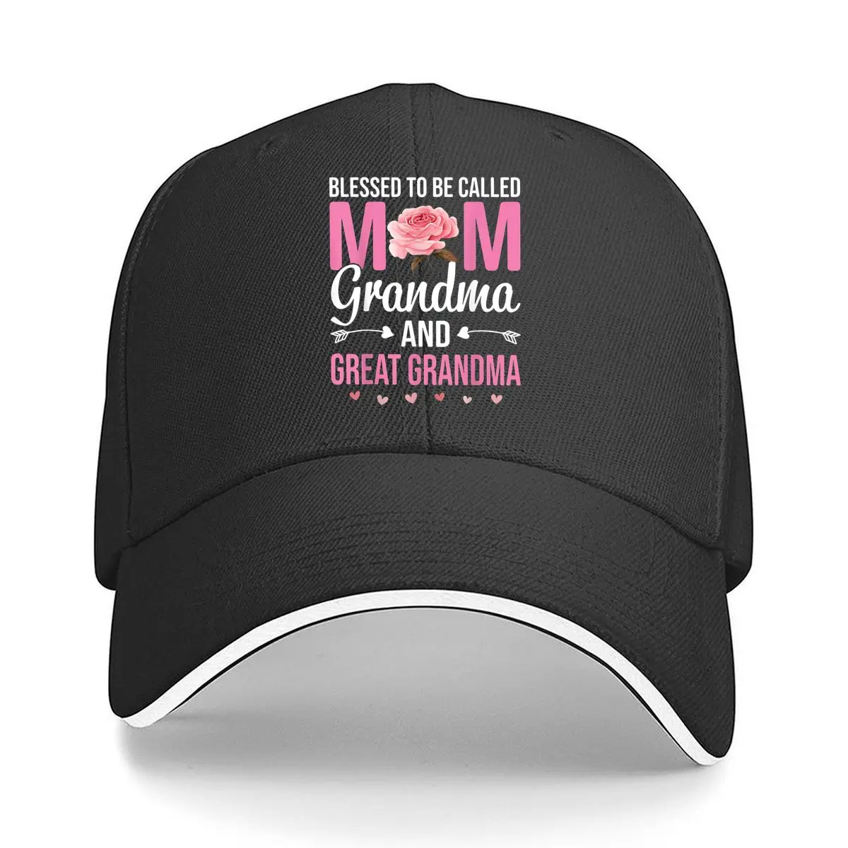 Blessed Mom Grandma Great Grandma Rose Sandwich Baseball Cap