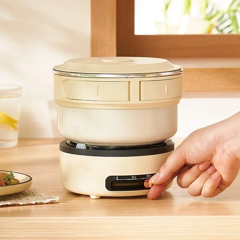 2025 New Separate Folding Cooking Pot 2L Portable Multi-function Cooking Pot Outdoor Travel Home Hot Pot Wok Steamer 500W - Image 2