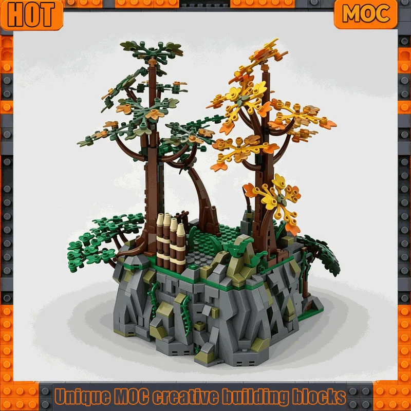 982PCS MOC Autumn Forest Camp Hidden Outpost Model Building Blocks DIY Assembly Educational Toy Creative Collection Display Gift