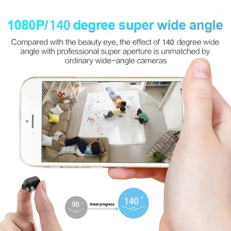 Mini WiFi Camera X5 Night Vision Included Sound Detector 1080P HD 140 Degrees Micro Baby Monitor For Home Office APP Remote View